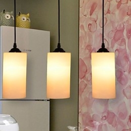 Round Straight Glass Single Head Droplight Lamp Light