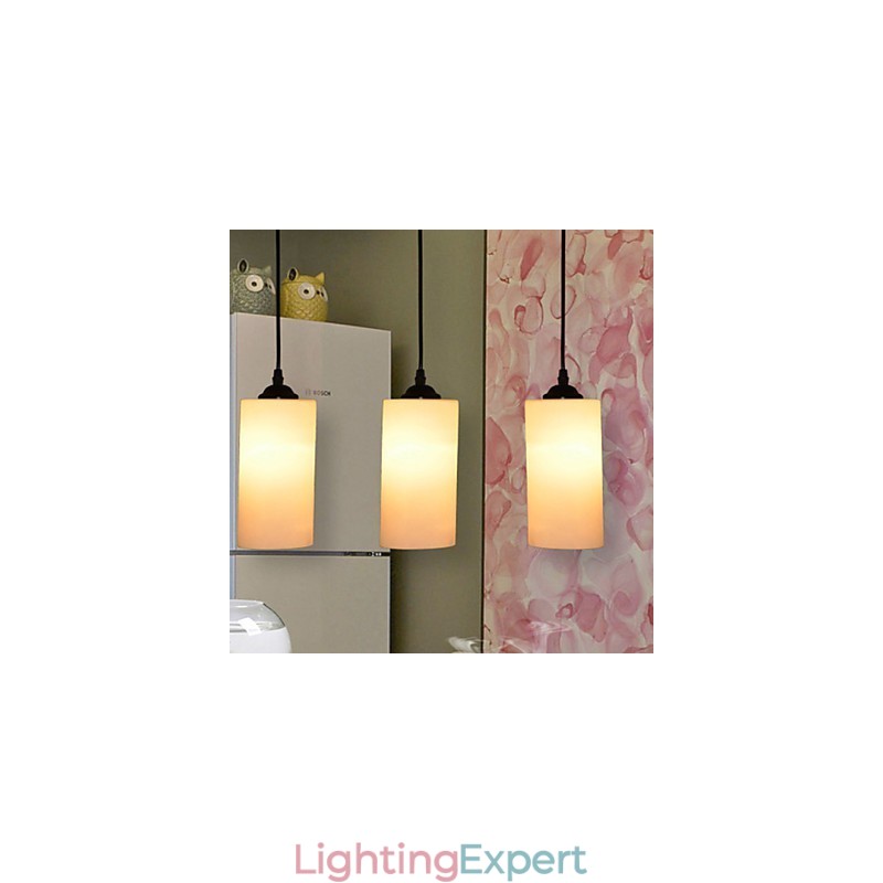 Round Straight Glass Single Head Droplight Lamp Light