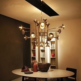 Country Mini Style Electroplated Metal Chandelier