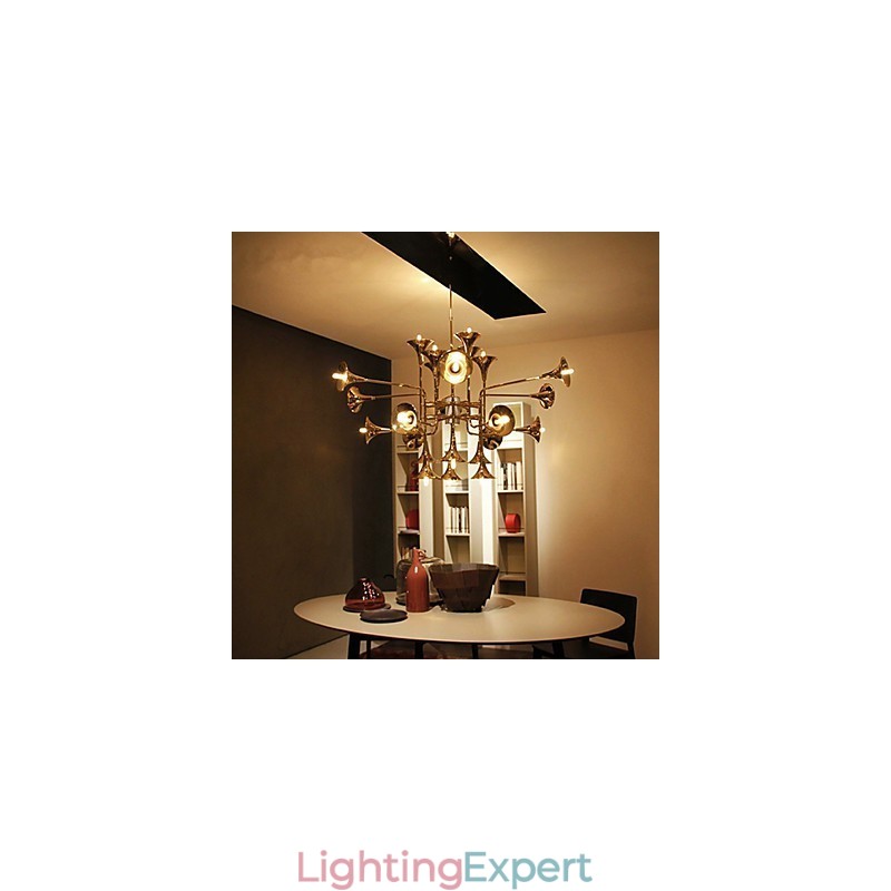 Country Mini Style Electroplated Metal Chandelier