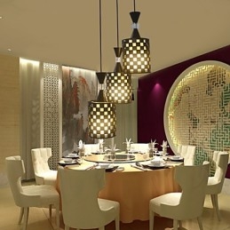 Perforations Nordic Wrought Iron Chandelier Lamp Light