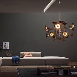 Country Mini Style Electroplated Metal Chandelier
