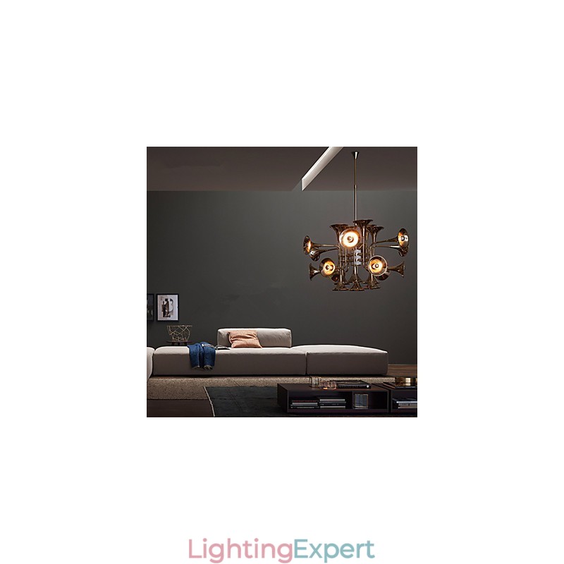 Country Mini Style Electroplated Metal Chandelier