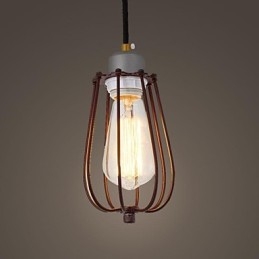 Vintage Mini Style Painting Metal Pendant Light