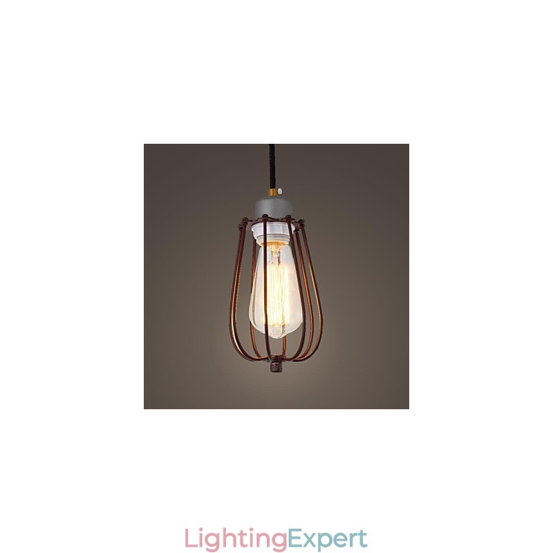 Vintage Mini Style Painting Metal Pendant Light