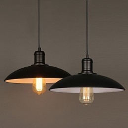 Lamps And Lanterns Art Restoring Single Head Wrought Iron Flying Saucer Droplight