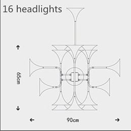 Country Mini Style Electroplated Metal Chandelier