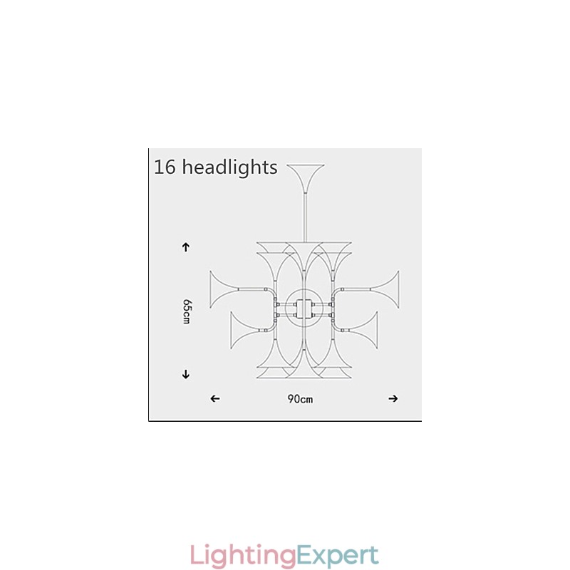 Country Mini Style Electroplated Metal Chandelier