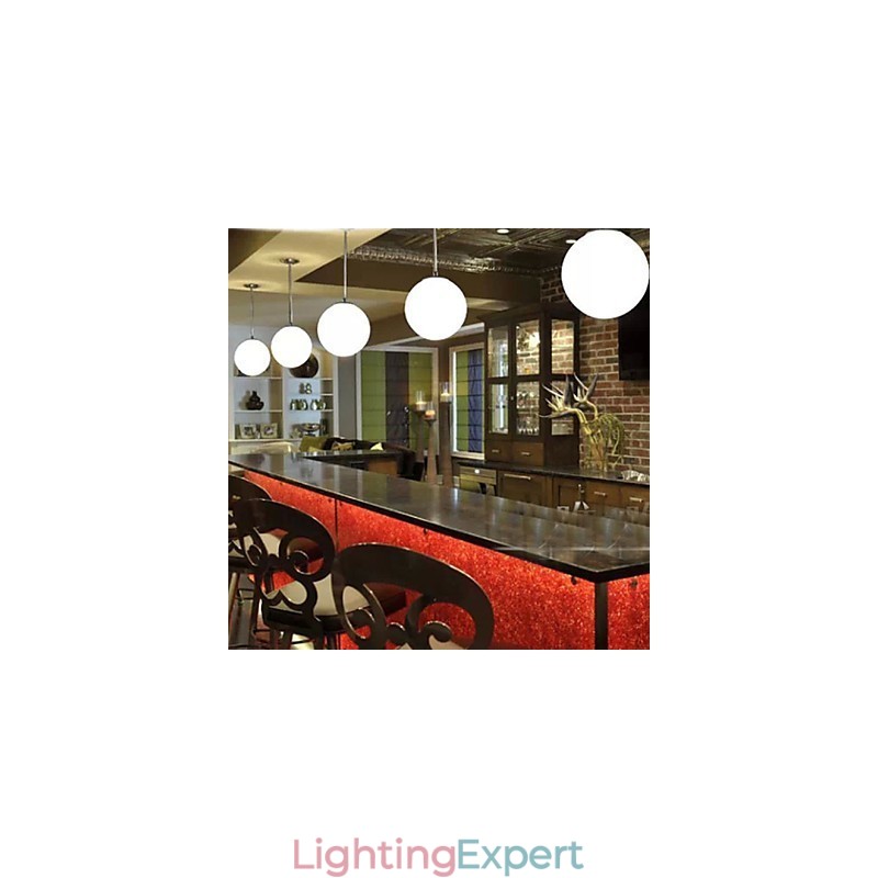 Contracted White Glass Ball Decorative Chandelier Light