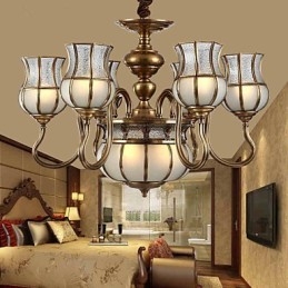 Chandelier Traditional Classic Rustic Lodge Metal