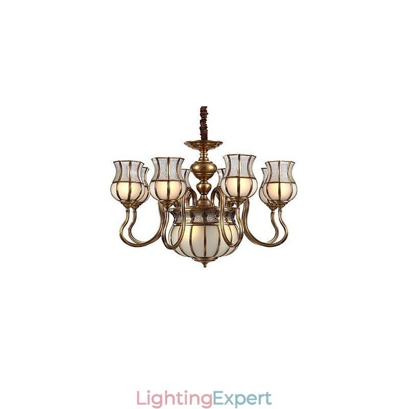 Chandelier Traditional Classic Rustic Lodge Metal