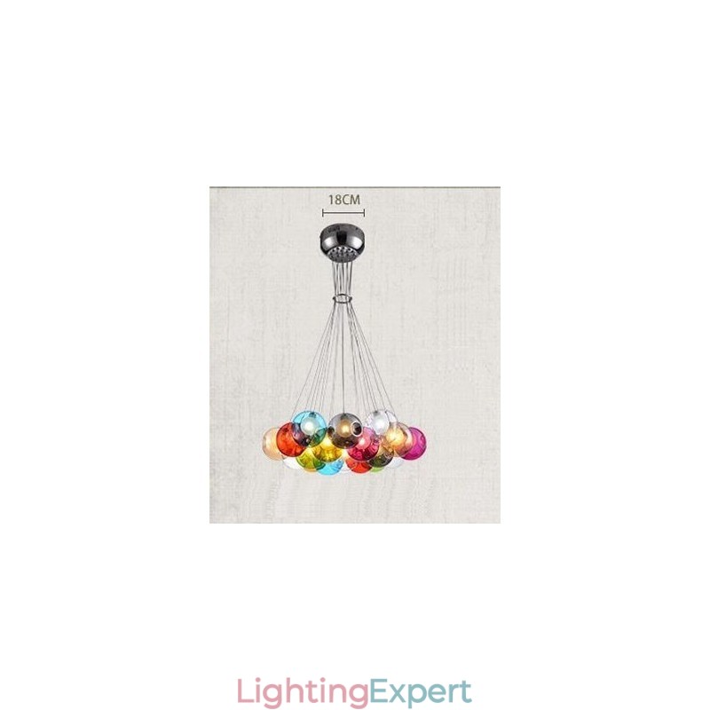 Creative The Nordic Color Restoring Ancient Ways Goldfish Bowl Glass Creative Droplight Lamp Light (If you order multiple glass balls it will come with one pendant fixed) (Please select the Quantity and Colour of the glass ball below)