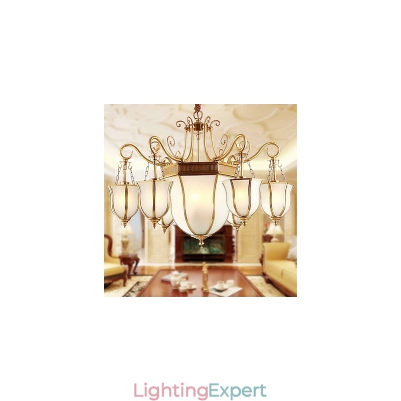 Chandelier Traditional Classic Rustic Lodge Metal