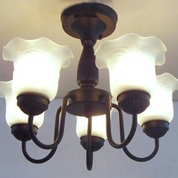 Traditional Classic Painting Metal Chandelier