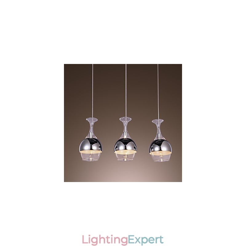 Modern Creative 3 Light Pendant in Shape Of Goblet