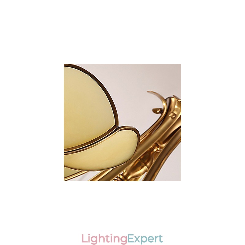 Traditional Classic Rustic Lodge Brass Metal Chandelier