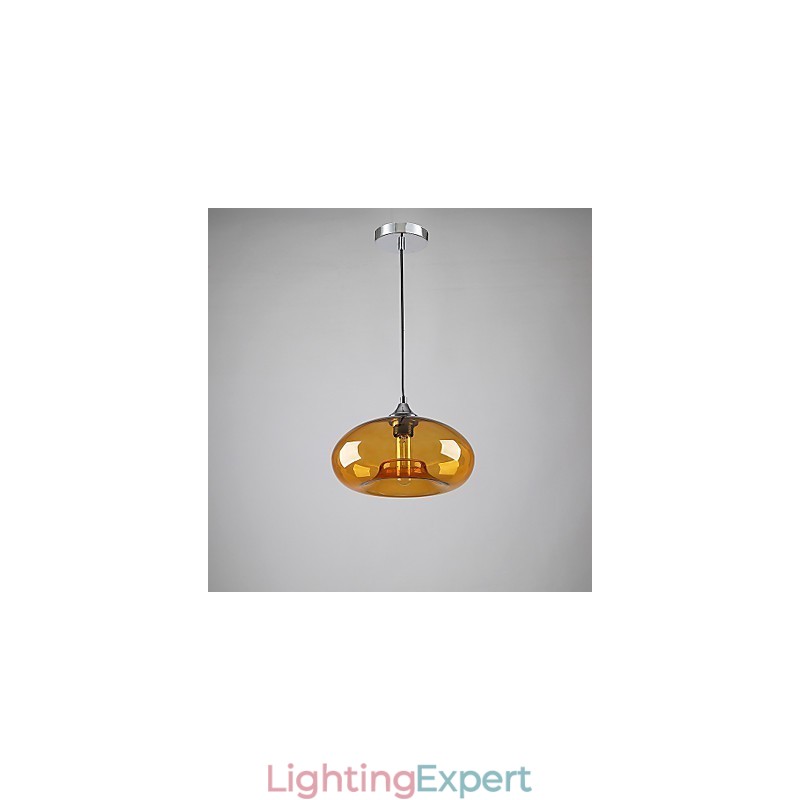 Modern Characteristic 1 Light Pendant With Transparent Shade