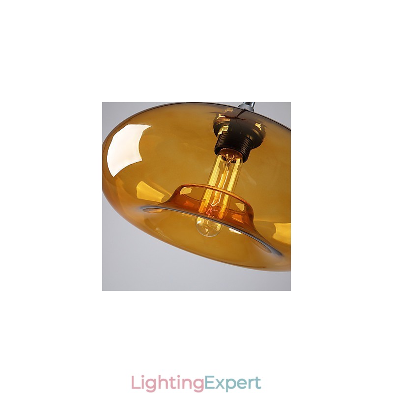 Modern Characteristic 1 Light Pendant With Transparent Shade