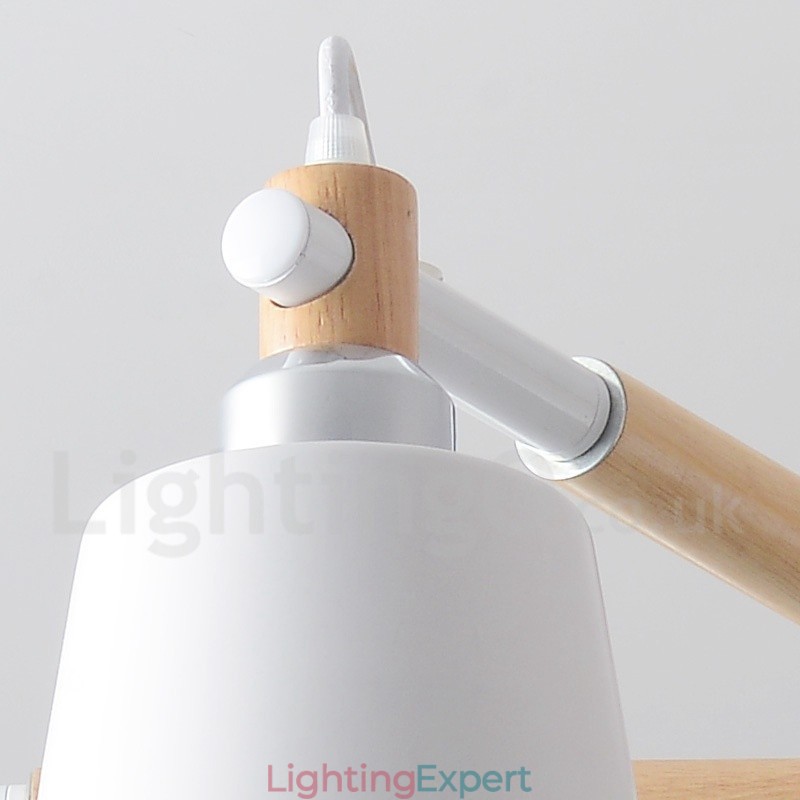 Modern Contemporary Wood 6 Light Chandelier Lamp