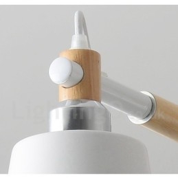 8 Light Modern Contemporary Wood Chandelier