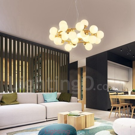 24 Light Modern Contemporary Chandelier with Glass Shade Light 24 Light Modern Contemporary Chandelier with Glass Shade Light