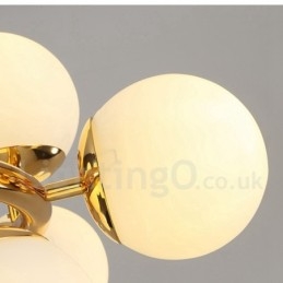 24 Light Modern Contemporary Chandelier with Glass Shade Light