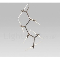 12 Light Modern Contemporary Chandelier Light (Black Golden)