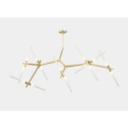 14 Light Modern Contemporary Chandelier Light (Black Golden)