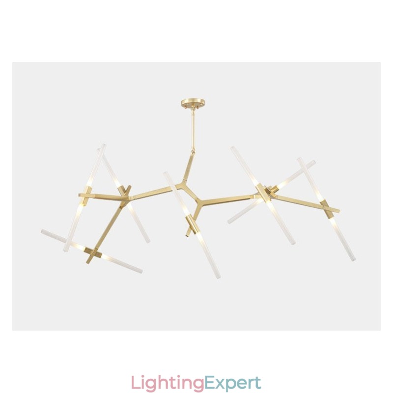 14 Light Modern Contemporary Chandelier Light (Black Golden)