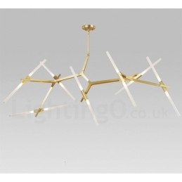 14 Light Modern Contemporary Chandelier Light (Black Golden)