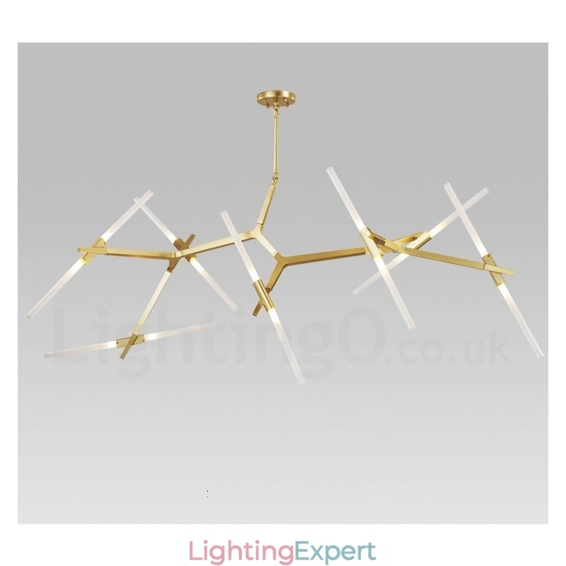 14 Light Modern Contemporary Chandelier Light (Black Golden)