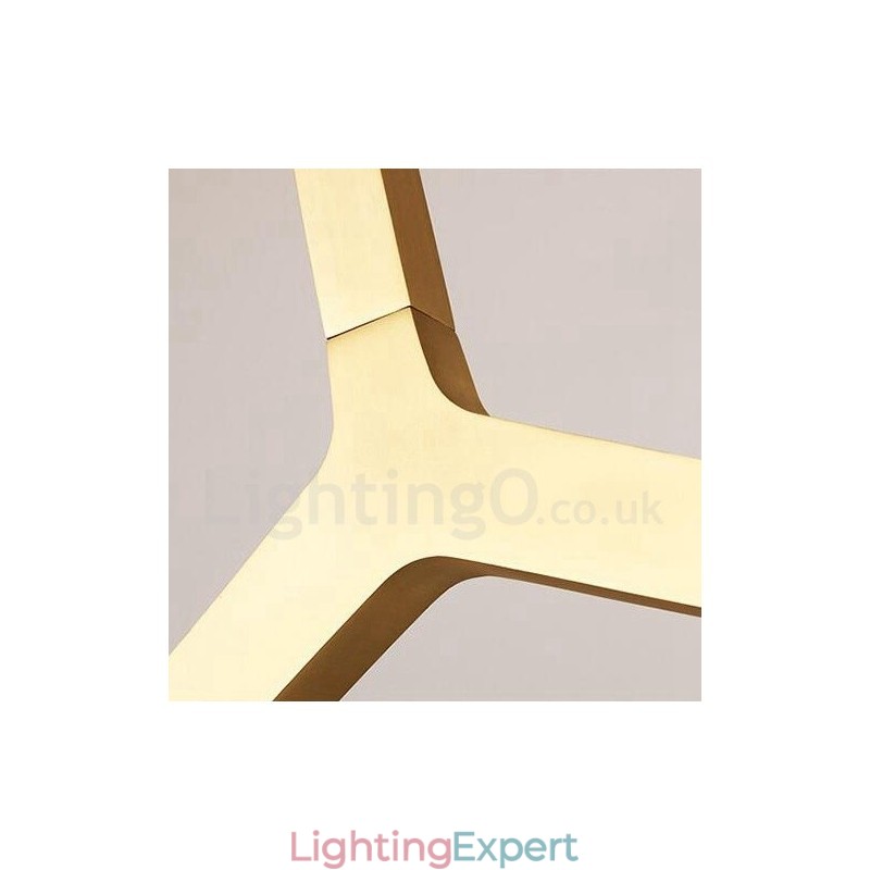 14 Light Modern Contemporary Chandelier Light (Black Golden)