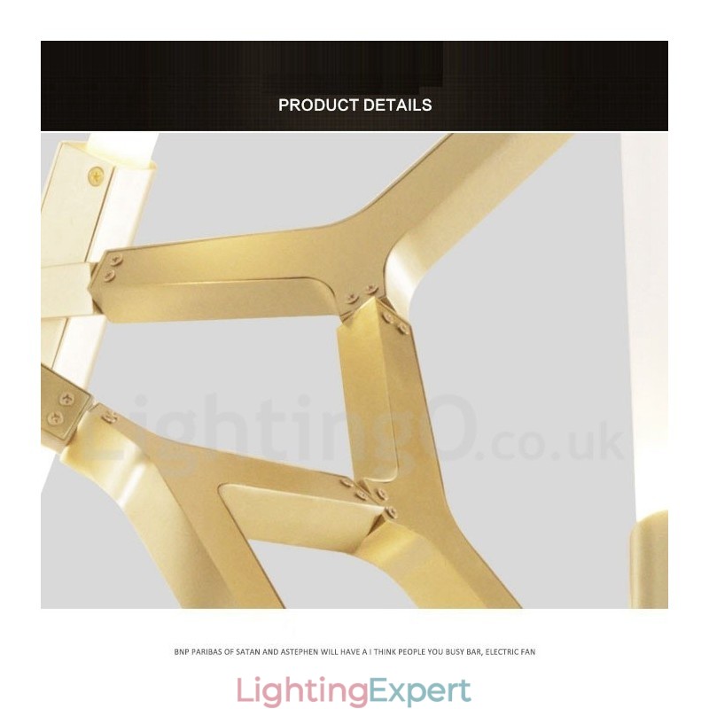 14 Light Modern Contemporary Chandelier Light (Black Golden)