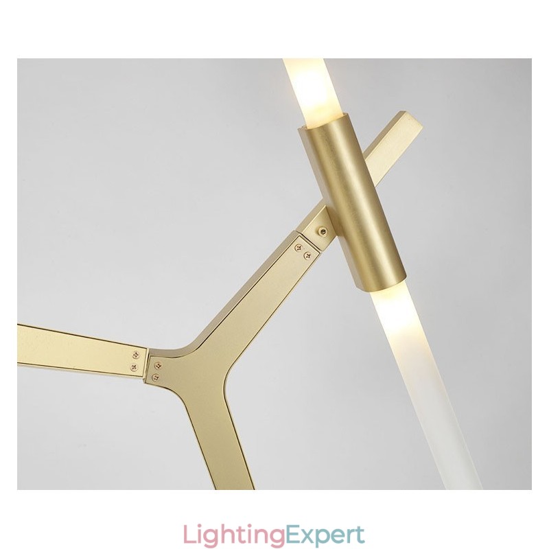 Modern Contemporary 20 Light Chandelier Light (Black Golden)
