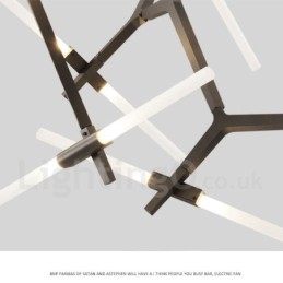 Modern Contemporary 20 Light Chandelier Light (Black Golden)