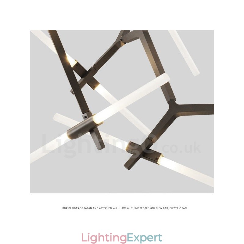 Modern Contemporary 20 Light Chandelier Light (Black Golden)