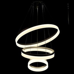 Round Pendant Light Modern Acrylic Lamps Lighting Luxurious Three Rings Ceiling Lights Fixtures