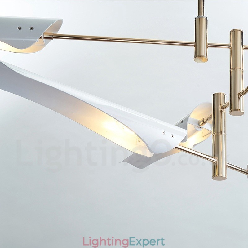2 Tier Modern Contemporary 4 Light Chandelier