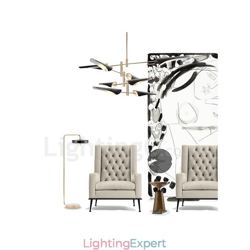 Modern Contemporary 4 Tier 8 Light Chandelier