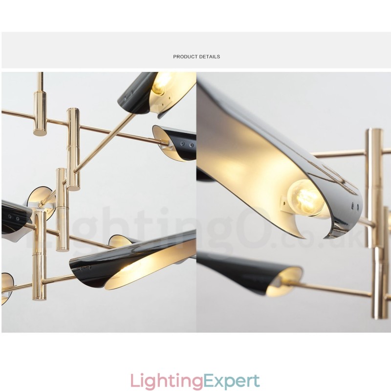 Modern Contemporary 4 Tier 8 Light Chandelier
