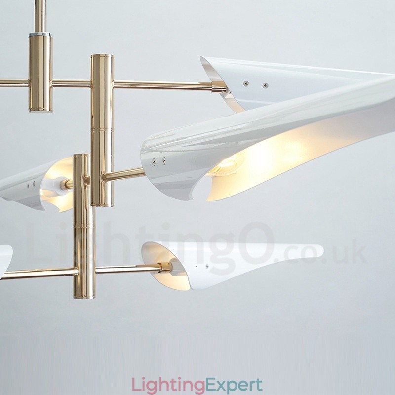 Modern Contemporary 4 Tier 8 Light Chandelier