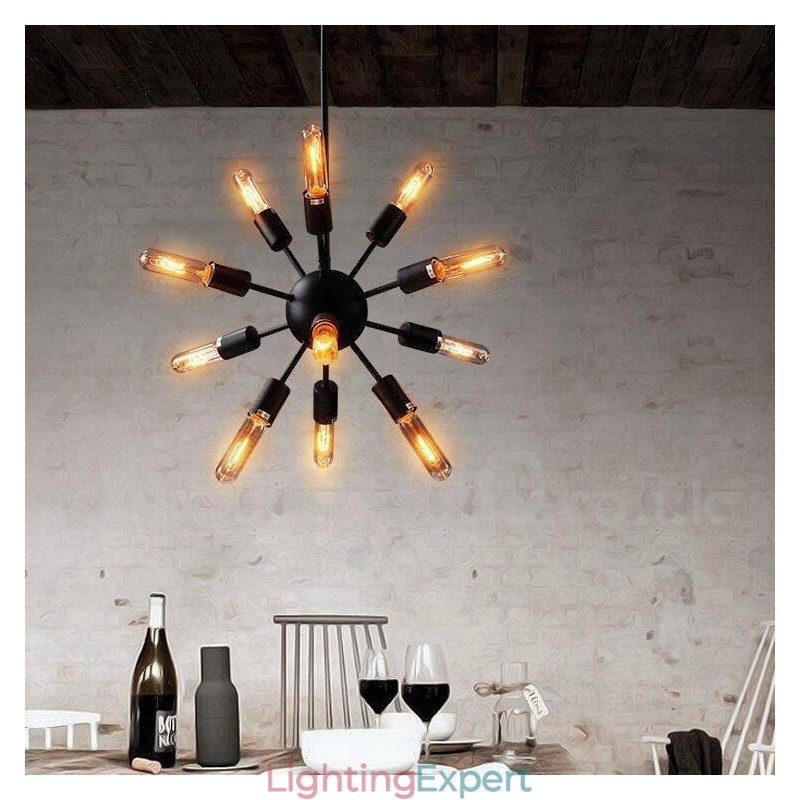 12 Light Retro Vintage Sputnik Chandelier