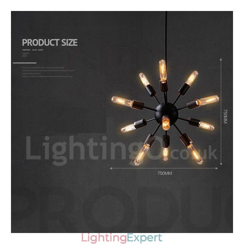 12 Light Retro Vintage Sputnik Chandelier