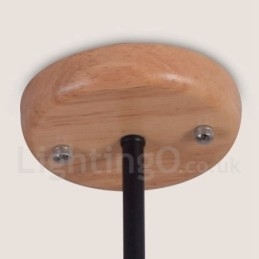 Wood Single Tier 8 Light Chandelier Lamp Modern Contemporary Style