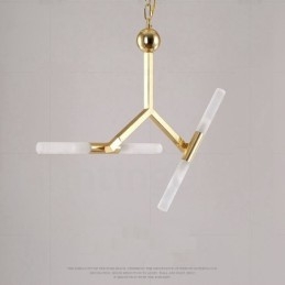 Modern Contemporary 2 Tier 4 Light Golden Chandelier Lamp