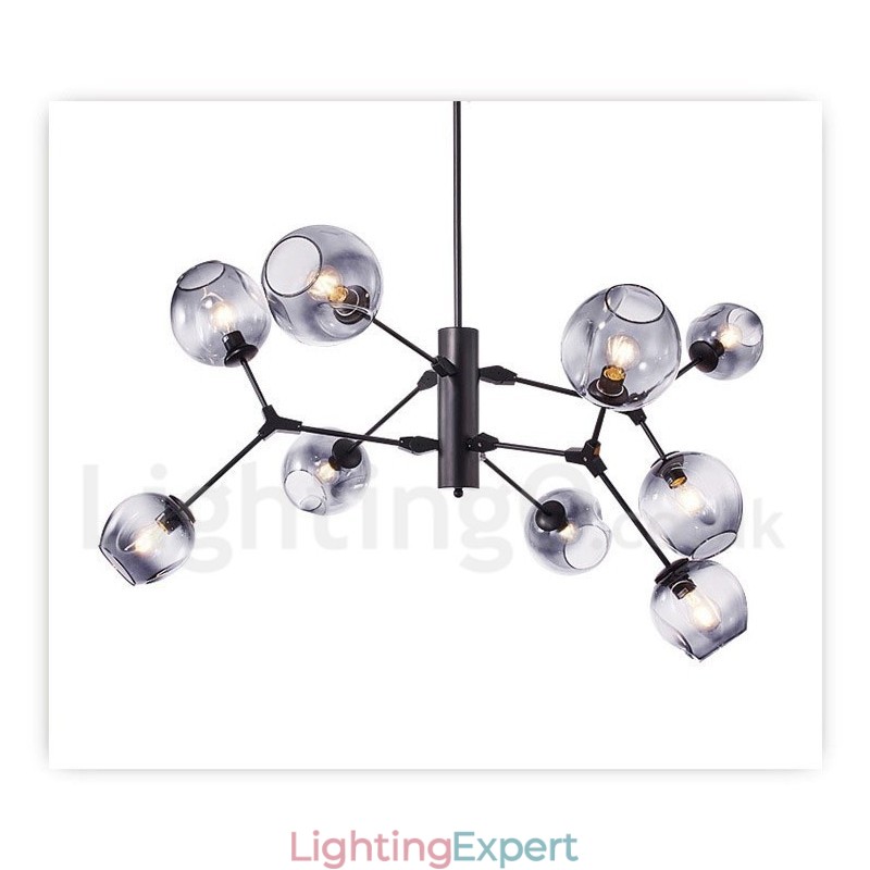 Chandelier with Glass Shade Modern Contemporary Style