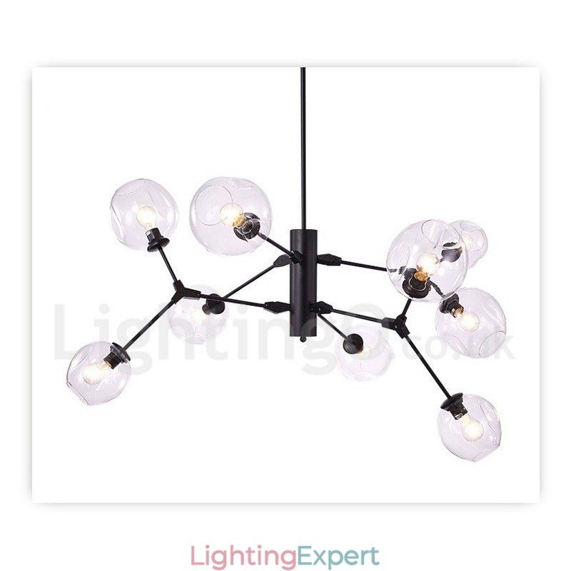 Chandelier with Glass Shade Modern Contemporary Style