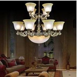 Chandelier Traditional Classic Vintage Retro Metal