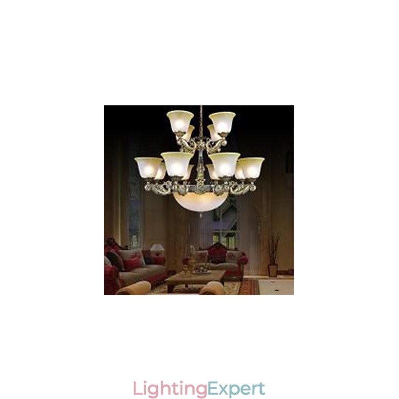 Chandelier Traditional Classic Vintage Retro Metal