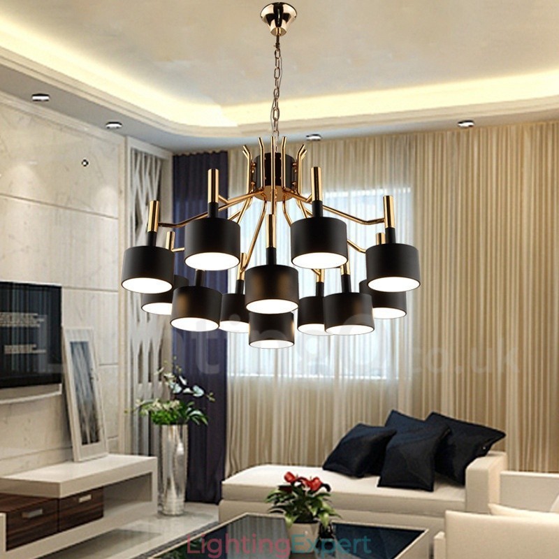 Modern Contemporary 12 Light 2 Tier Chandelier Lamp Light